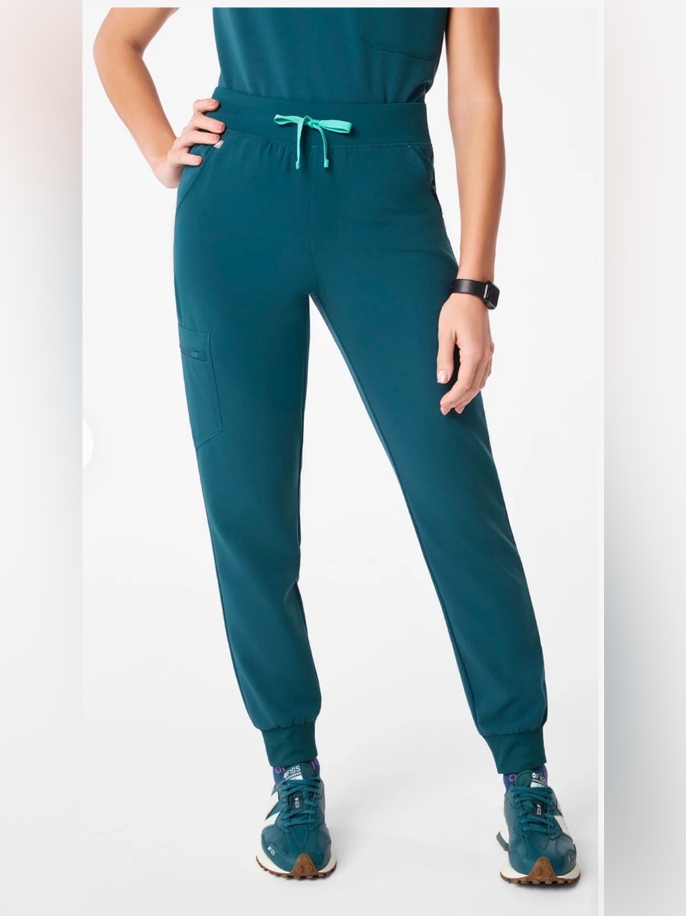 Figs Zamora High-Rise Jogger Scrub Pant caribbean blue size L